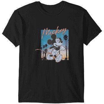Discover Disney Mickey And Friends Walking On The Sunset Poster T-Shirts