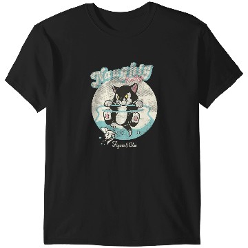 Discover Disney Pinocchio Naughty Kitty Figaro & Cleo Retro Big Logo T-Shirts