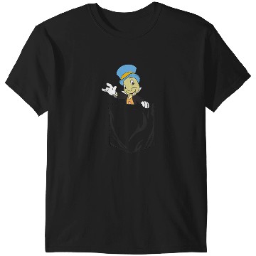 Discover Disneyss Pinocchio Jiminy Cricket Faux Pocket T-Shirts