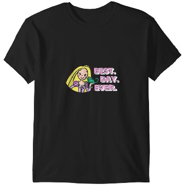 Discover Disney Tangled Rapunzel Pascal Drawing Best Day Ever Logo T-Shirts