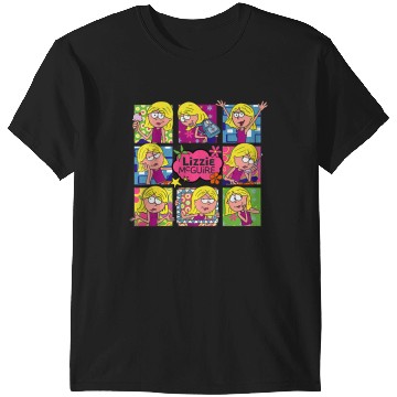 Discover Disney Lizzy Mcguire Multi Lizzie's Moods Big Chest Panels T-Shirts