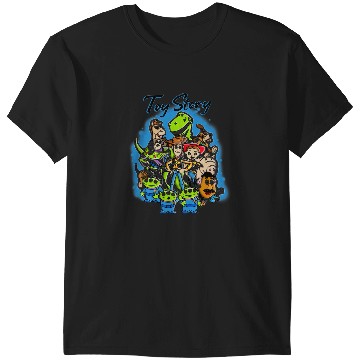 Discover Disney Pixar Toy Story Airbrush  Style Group Poster T-Shirts