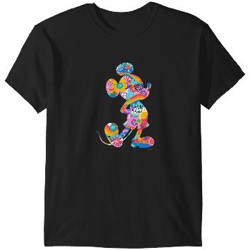 Discover Disney Mickey Mouse Pride Pose Rainbow Icon Fill Doodles T-Shirts