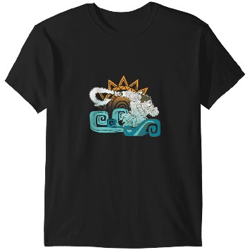 Discover Disney Moana Maui Hook Surf and Sun Gradient Graphic T-Shirts