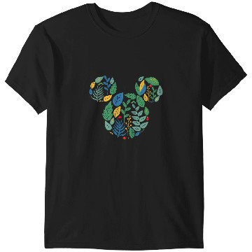 Discover Disney Mickey Mouse Head Shape Icon Botanical Garden Spring T-Shirts