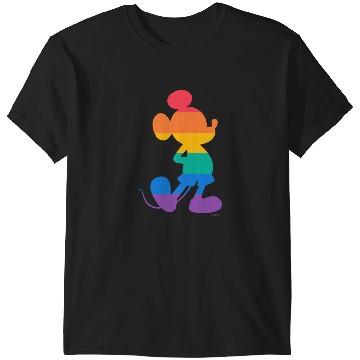 Discover Disney Mickey Mouse Pride Classic Pose Rainbow Icon Fill T-Shirts