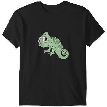 Discover Disney Tangled Pascal Cute Pose Left Chest Pocket Logo T-Shirts