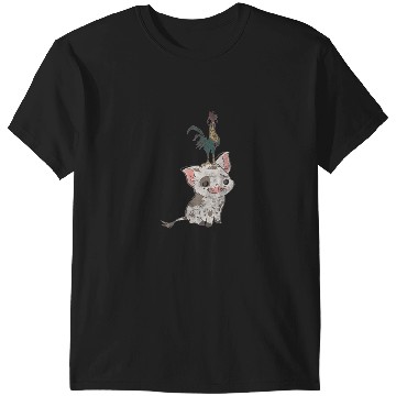 Discover Disney Moana Pua And Hei Hei Simple Portrait T-Shirts