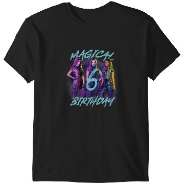 Discover Disney Descendants 3 Magical 6th Birthday Group Poster T-Shirts