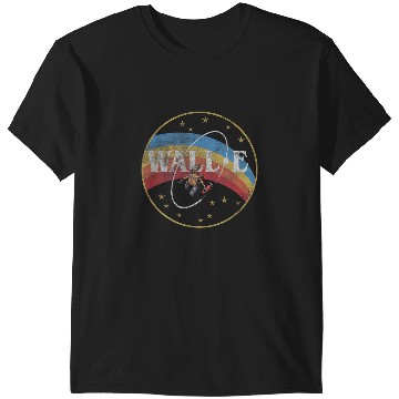 Discover Disney Pixar WALL-E Space Rainbow Circle Logo Distressed T-Shirts