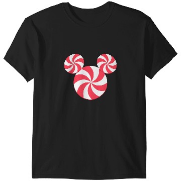 Discover Disney Mickey Mouse Icon Christmas Peppermint Candy Holiday T-Shirts