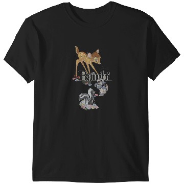 Discover Disney Bambi Group Shot Title Logo T-Shirts
