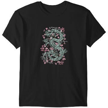Discover Disney Mulan Mushu Floral Outline T-Shirts