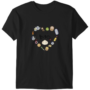 Discover Disney Pixarss Bao Ingredients Heart Shaped Dumpling Chibi T-Shirts