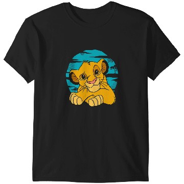 Discover Disney The Lion King Young Simba Resting Blue 90s T-Shirts