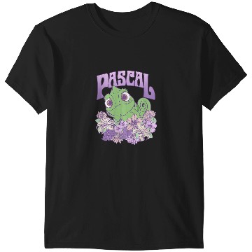 Discover Disney Tangled Cute Pascal Floral Pastel Big Che T-Shirts