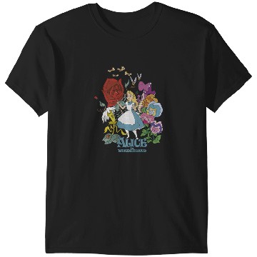 Discover Disney Alice In Wonderland Walking Through The Flowers T-Shirts