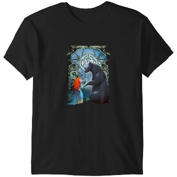 Discover Disney Pixar Brave Merida And Bear Profile Portrait T-Shirts