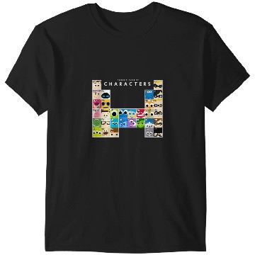 Discover Disney Pixar Movie Characters Periodic Table T-Shirts