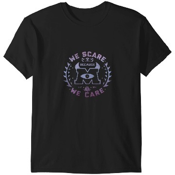 Discover Disney Pixar Monsters Inc. We Scare Because We Care Logo T-Shirts