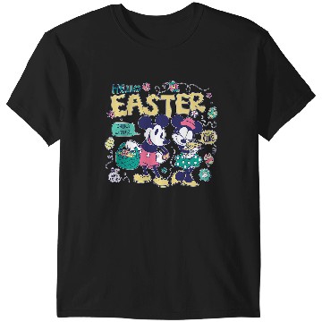 Discover Disney Mickey Mouse and Minnie Mouse Hello Easter Retro T-Shirts