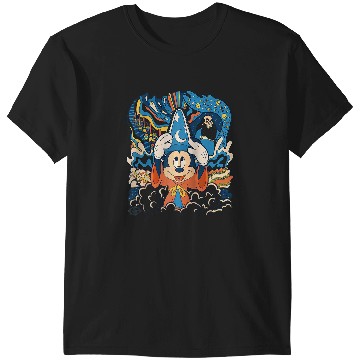 Discover Disney Fantasia Mickey Mouse Sorcerer’s Apprentice Retro Raglan Baseball Tee T-Shirts