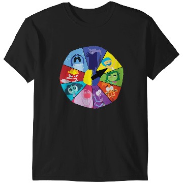 Discover Disneyss And Pixarss Inside Out 2 Emotions Wheel Mood Clock T-Shirts