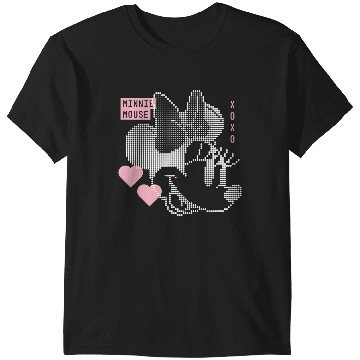Discover Disney Minnie Mouse Retro Digital Hearts T-Shirts