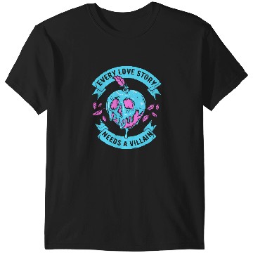 Discover Disney Villains Valentine'S Day Love Story Poison Apple Logo T-Shirts