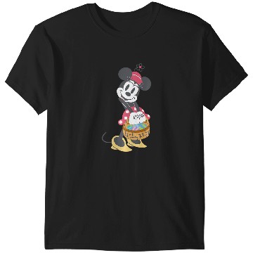 Discover Disney Minnie Mouse Pastel Spring Retro with Easter Basket Premium T-Shirts
