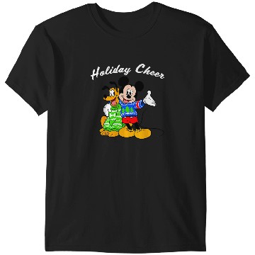 Discover Disney Mickey And Pluto Holiday Cheer Christmas T-Shirts