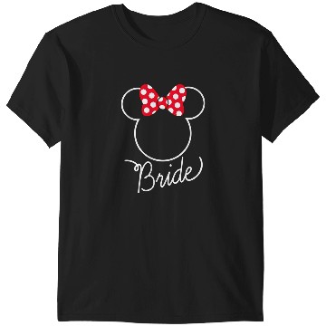 Discover Disney Minnie Mouse Bow Bride Wedding T-Shirts