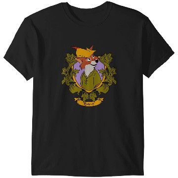 Discover Disneyss Robin Hood Robin Vintages Floral Portrait T-Shirts