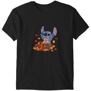 Discover Disney Lilo Stitch Autumn Leaves Stitch T-Shirts