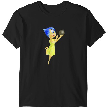 Discover Womens Disney Pixar Inside Out Joy Grabbing A Memory Cute Retro V-Neck T-Shirts