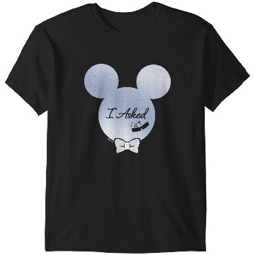 Discover Disney I Asked Proposal Engagement Ring Bow Tie Mickey T-Shirts