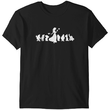 Discover Disneyss Snow White And The Seven Dwarfs White Silhouette T-Shirts