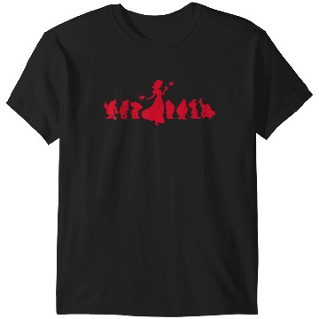 Discover Disneyss Snow White And The Seven Dwarfs Red Silhouette T-Shirts