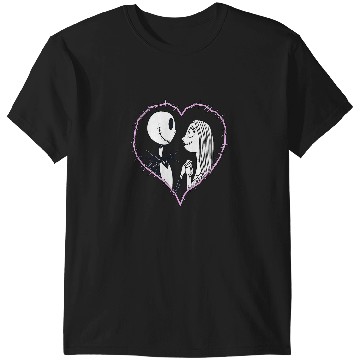 Discover Disney The Nightmare Before Christmas Jack Sally Heart T-Shirts