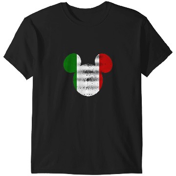 Discover Disney Mickey Mouse Logo Italy Flag Fill T-Shirts