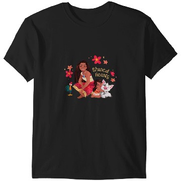 Discover Disney Moana 2 Moana Simea Pua Heihei Shared Hearts T-Shirts