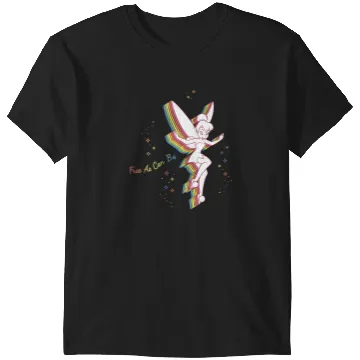 Discover Disneys Peter Pan Tinker Bell Rainbow Free As Can Be VNeck T-Shirts