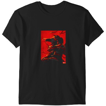 Discover Disney Mulan and Khan Red Poster Graphic T-Shirts