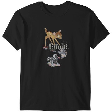 Discover Disney Bambi Group Shot Title Logo T-Shirts