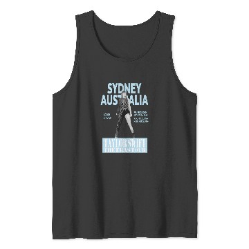 Discover Swift Eras Tour - Sydney, Australia - Light Blue Active Tank Tops
