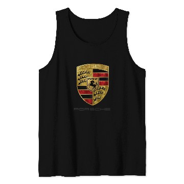 Discover Porsches logo Tank Tops