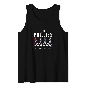 Discover Vintage Philliess Walking Abbey Road Signatures Baseball Tank Tops