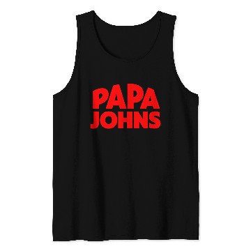 Discover Papa Johns Pizza Logo Tank Tops