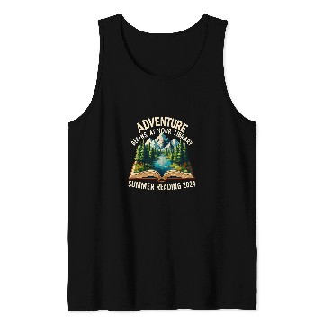 Discover Adventure Begins At Your Library Summer Reading Book Lovers Tank Tops