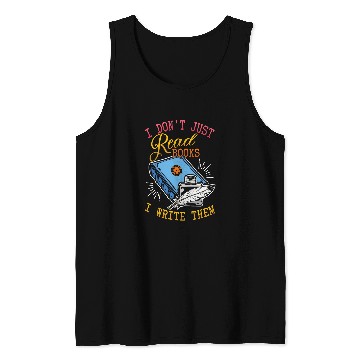 Discover Author Writing Writer Literature Book Reading Reader Tank Tops